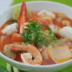 Tom Yum Seafood Rice Stick Noodle Soup